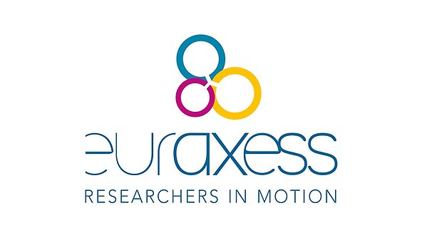 Euraxess logotyp med texten euraxess - researchers in motion