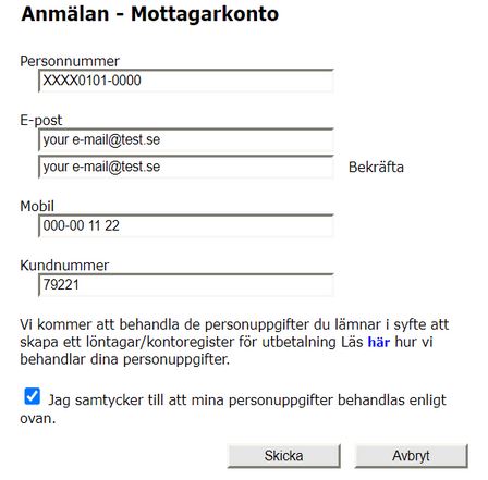 Danske Banks anmälningsformulär