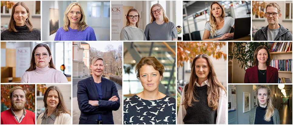 Kollage av forskare vid Nationellt centrum för kvinnofrid