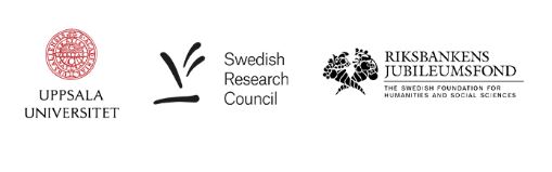 Bild på loggor från Uppsala universitet, Swedish Research Council samt Riksbankens jubileumsfond.