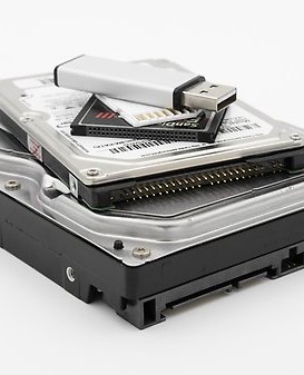USB-minne, minneskort och andra enheter att lagra filer på.