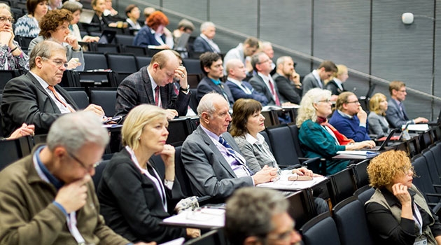 Bilden visar deltagare under den senaste rektorskonferensen på Åbo Akademi i Åbo, 2018. Nu är det dags att träffas igen, denna gång i Uppsala.