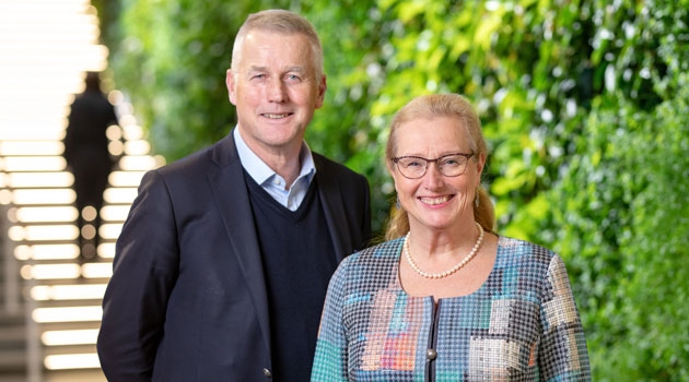 Prorektor Anders Malmberg och rektor Eva Åkesson har arbetat nära varandra i nio år, under en händelserik period vid Uppsala universitet. 