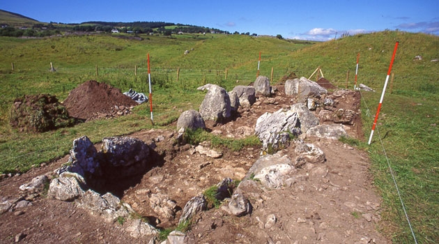 Grave in Primerose, Ireland. The team found an overrepresentation of males compared to females in the megalithic tombs on the British Isles. 