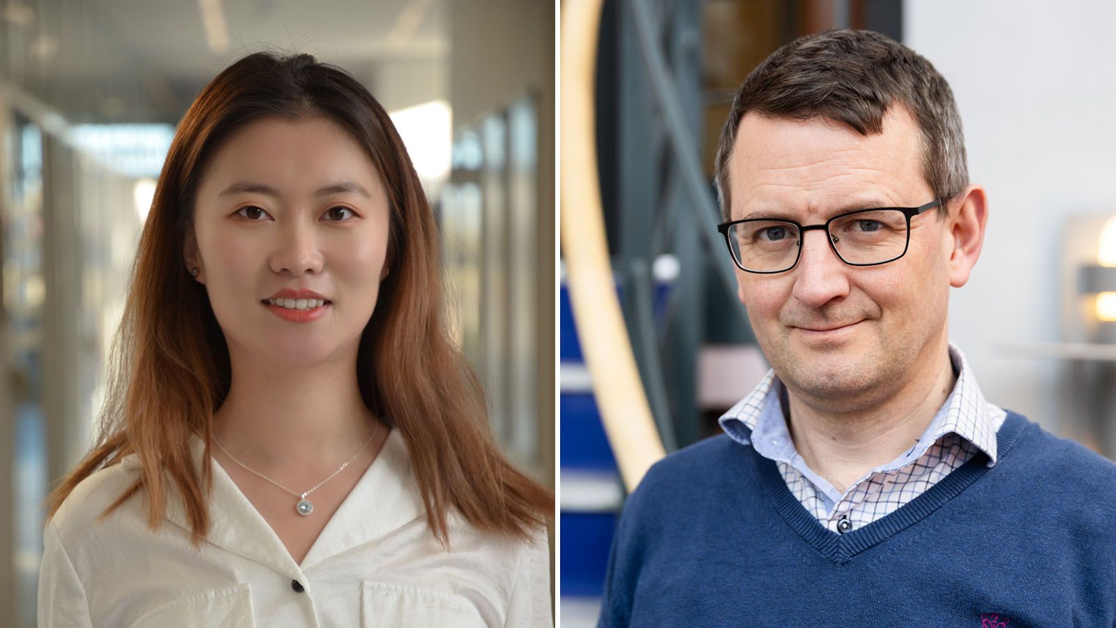 Wendi Guo och Daniel Brandell har tagit fram modellen som gör det möjligt att bättre förstå vad som sker inne i batterierna. Foto: Mikkel Lønsman Hukiær/Tobias Sterner, Bildbyrån