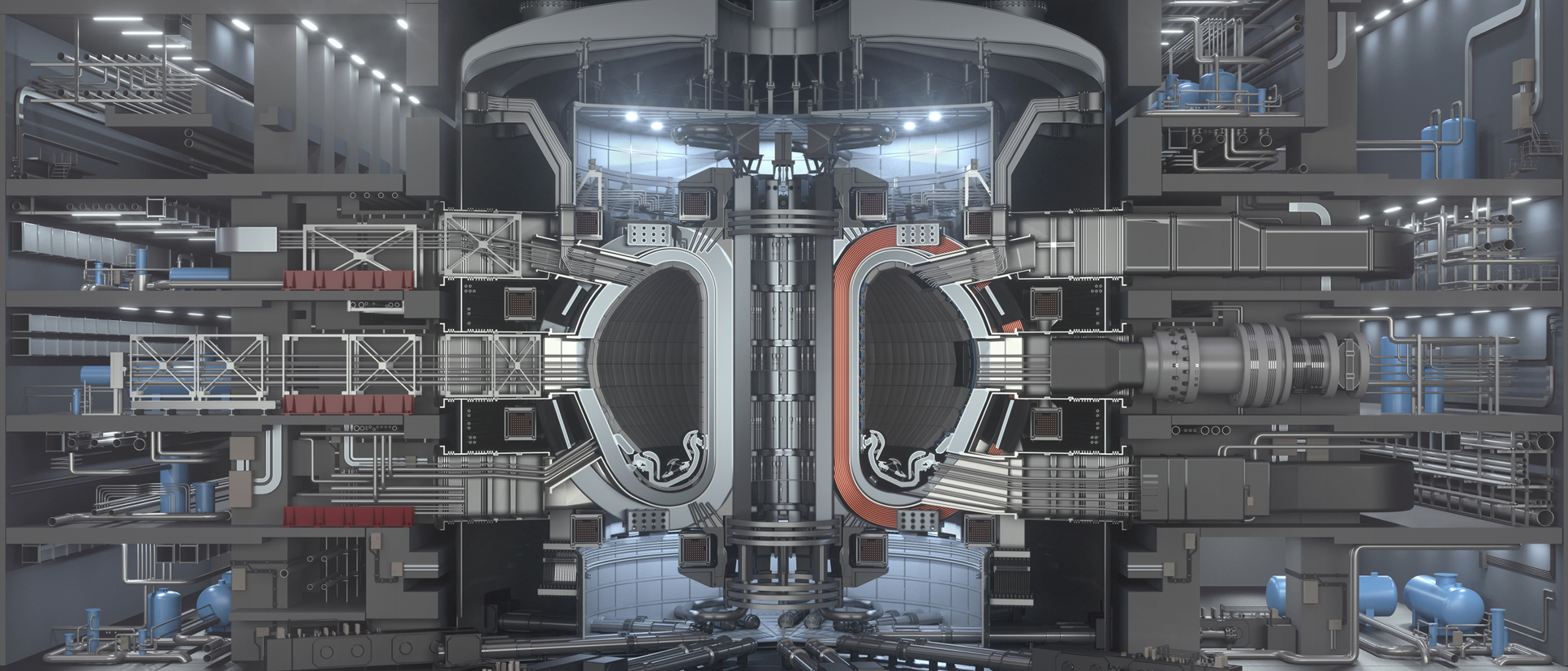Fusionskraftsreaktorn ITER, ser ut som en stor maskin. 