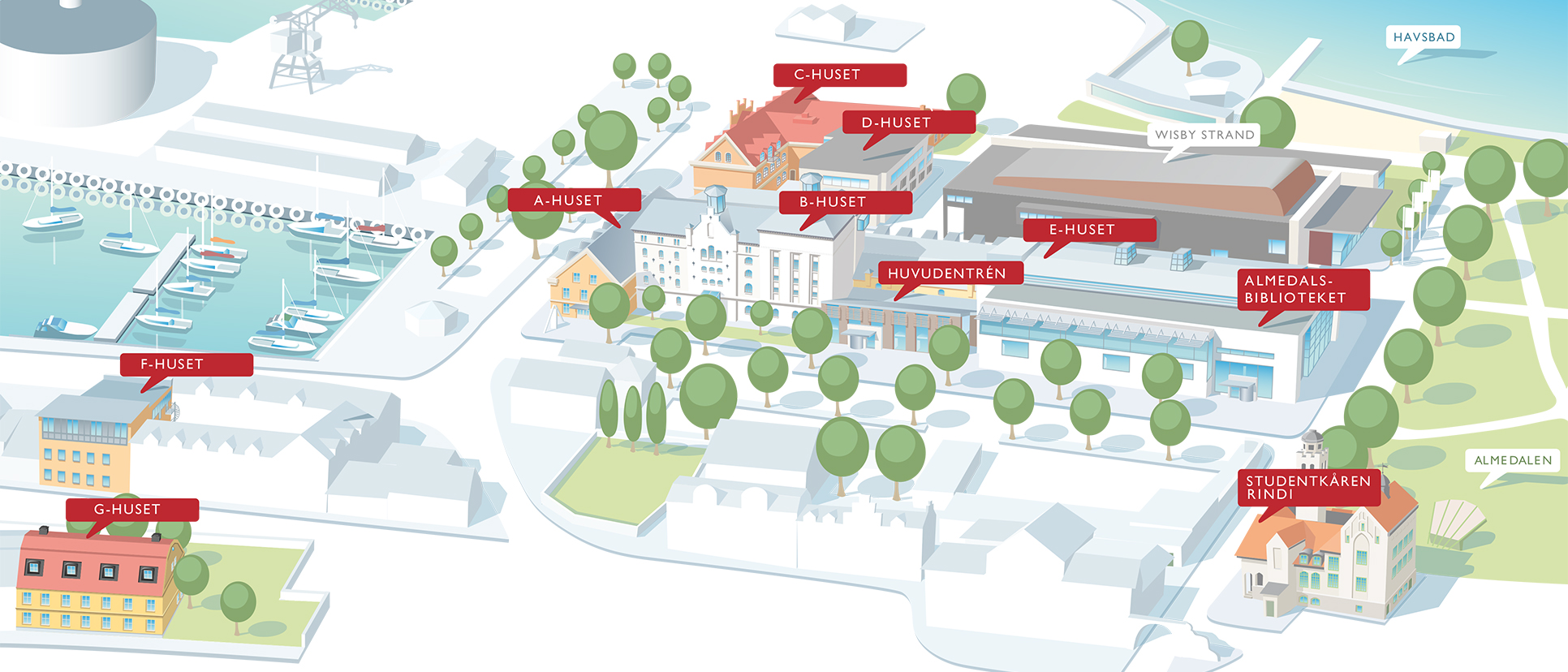 Karta Campus Gotland bildobjekt