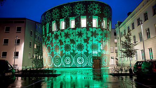 Humanistiska teatern upplyst på Kulturnatten