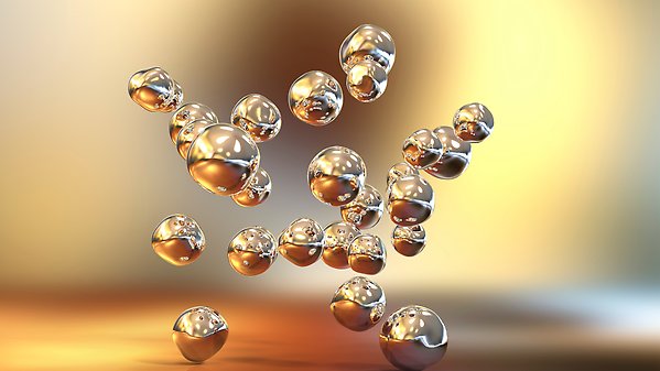 Illustration of gold nanoparticles