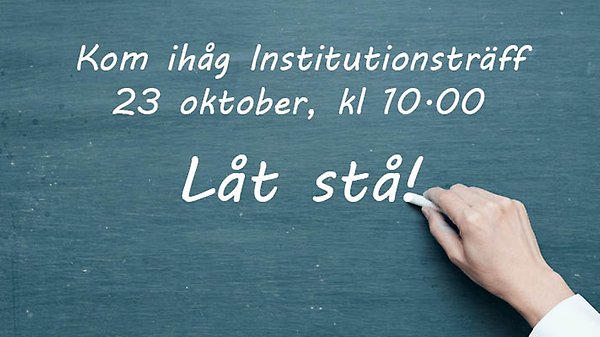 Inst möte 23 okt