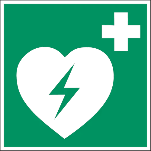 AED-Hjärtstartarskylt