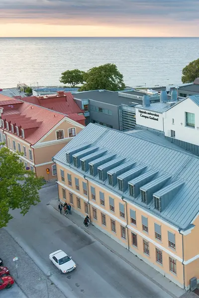 Vy mot Tändsticksfabriken och Maltfabriken