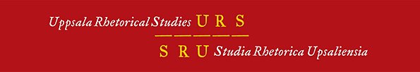 Bilden visar namnet på skriftserien: Uppsala Rhetorical Studies URS/SRU Studia Rhetorica Upsaliensia
