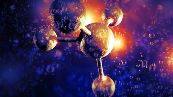 Atompartikel 3D Illustration