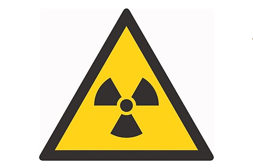 varningsskylt gällande strålning