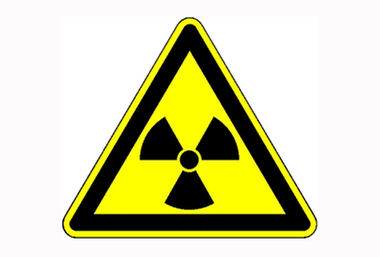 Warning sign for radioactivity