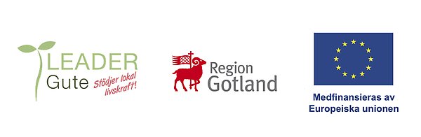 Logotyper Leader Gute, Region Gotland, EU