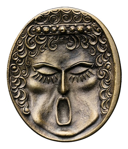 Medalj föreställande ett ansikte