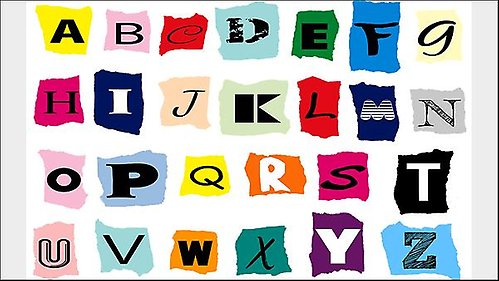 alfabet i olika färger