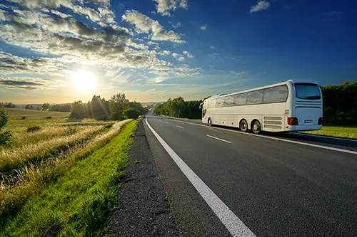Buss på landsbygden