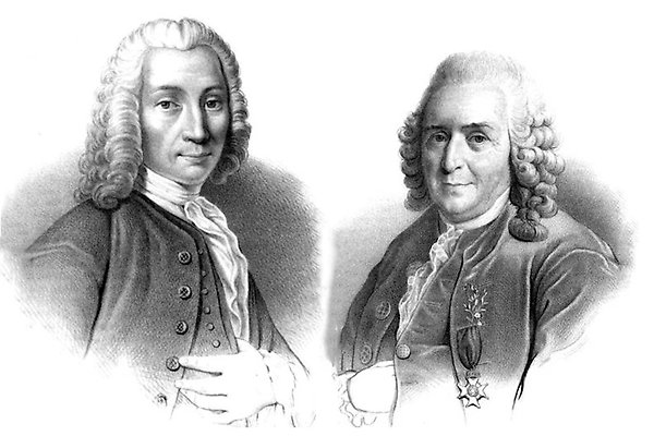 Skisser av Celsius och Linné.