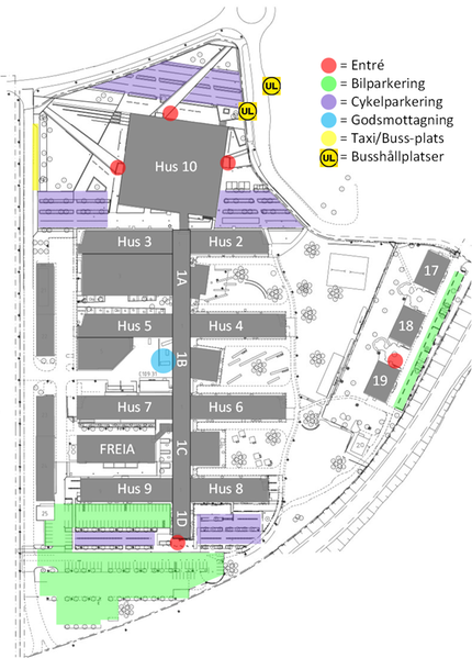 Karta över Ångströmlaboratoriet