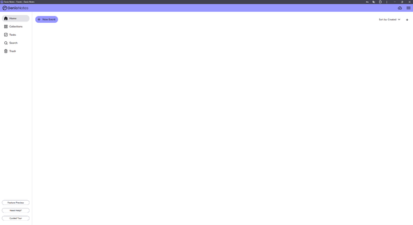 Startsidan i Genio Notes
