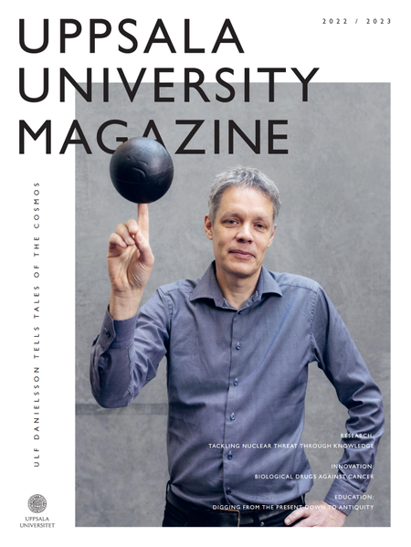 The cover of the 2022 issue of Uppsala University Magazine with a photo of Ulf Danielsson.